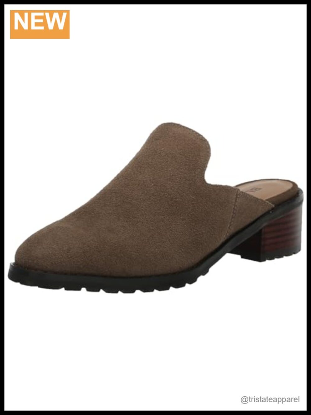 Blondo Stelle Suede Block Heel Mule Slip Resistant Water Resistant